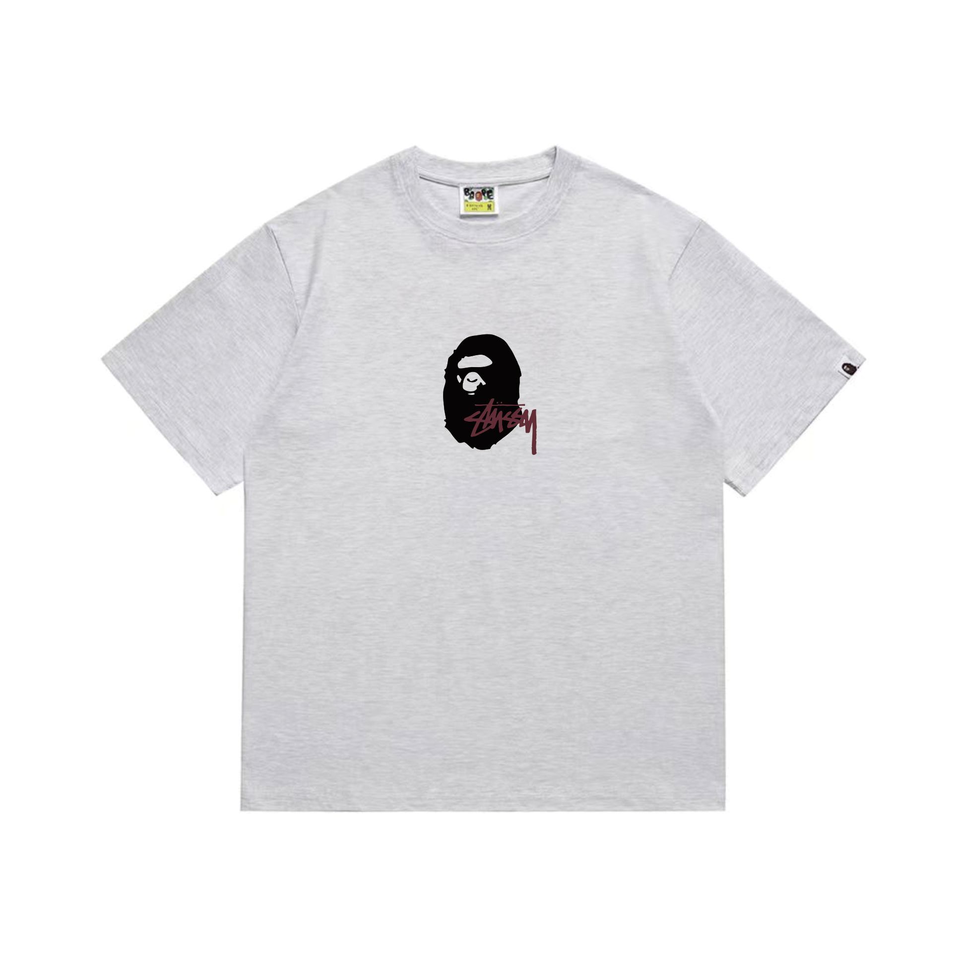 Stüssy x Bathing Ape® grey t-shirt Stüssy x Bathing Ape® grey t-shirt