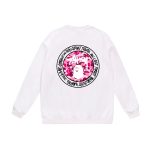 Bathing Ape (BAPE) x stussy pink camouflage white long-sleeve
