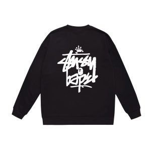 BAPE x Stüssy white logo black sweatshirt