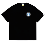 BAPE x Stussy blue logo black shirt