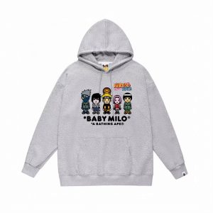 A Bathing Ape (BAPE) x Naruto Baby Milo hoodie Grey