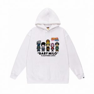 A Bathing Ape (BAPE) x Naruto Baby Milo hoodie White