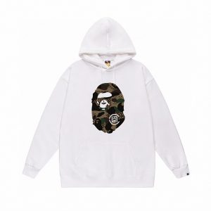 A Bathing Ape camouflage-patterned ape head logo