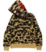 BAPE 1st Camo Jacquard Shark green Full Zip Hoodie