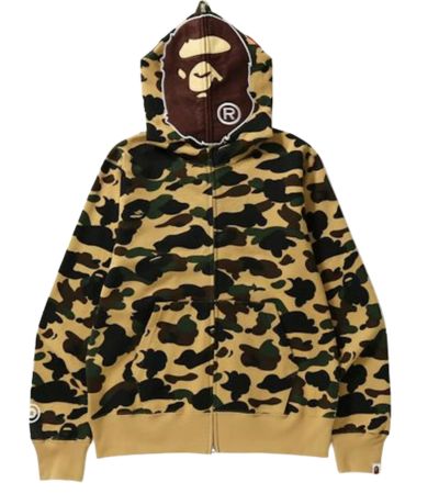 BAPE 1st Camo Jacquard Shark green Full Zip Hoodie BAPE 1st Camo Jacquard Shark green Full Zip Hoodie