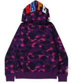 BAPE Color Camo Shark Full Zip purple Hoodie