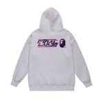 BAPE Marbling Camo Pullover Hoodie Grey