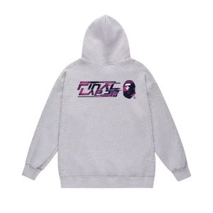 BAPE Marbling Camo Pullover Hoodie Grey