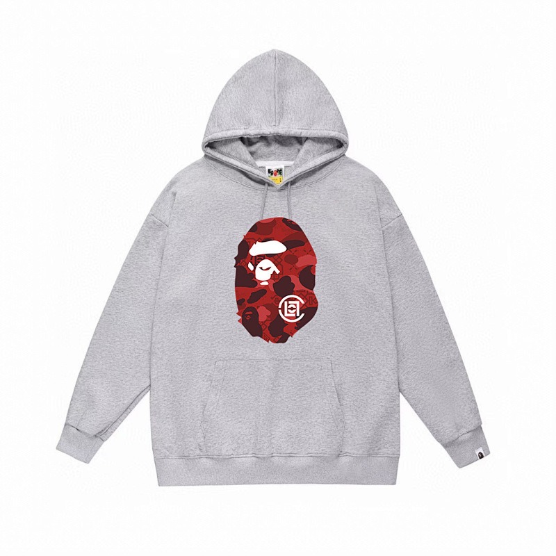 BAPE Pullover Hoodie Red camo Ape Head Graphic BAPE Pullover Hoodie Red camo Ape Head Graphic