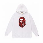 Bape Bathing Ape Pullover White-Red Hoodie