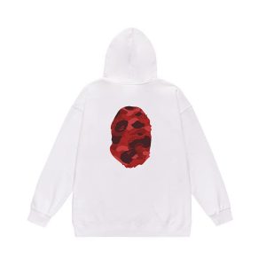 Bape Bathing Ape Pullover White-Red Hoodie