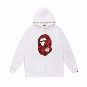 Bape Bathing Ape Pullover White-Red Hoodie