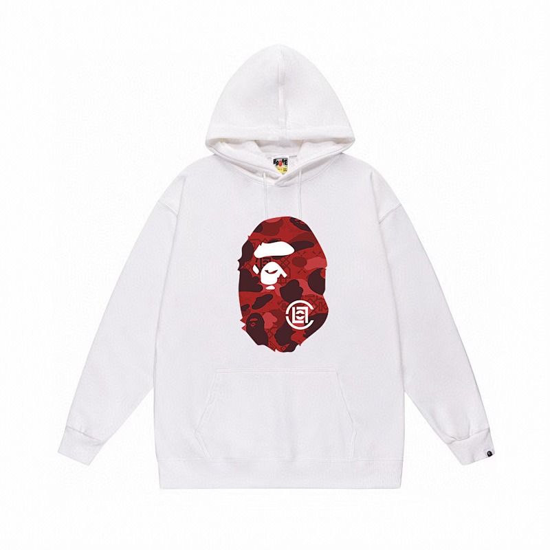 Bape Bathing Ape Pullover White-Red Hoodie Bape Bathing Ape Pullover White-Red Hoodie