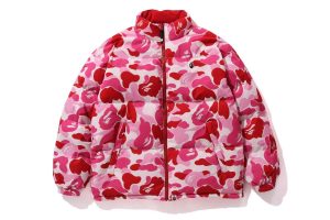 BAPE ABC Camo Reversible Down pink Jacket