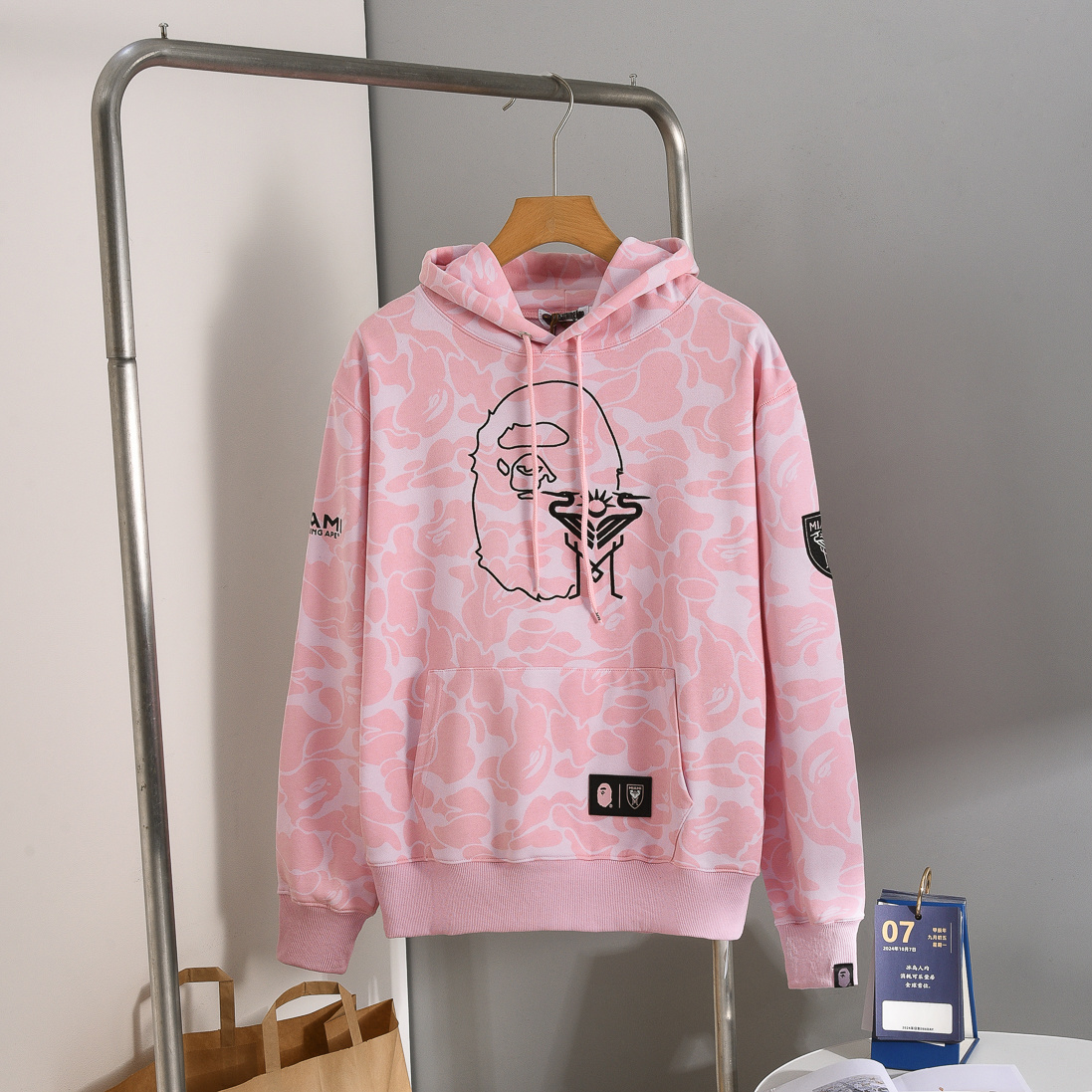 BAPE x Inter Miami CF Camo pink HoodieBAPE x Inter Miami CF Camo pink Hoodie BAPE x Inter Miami CF Camo pink Hoodie