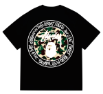 BAPE x Stussy white logo black shirt