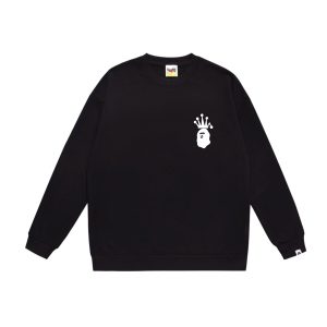 BAPE x Stüssy white logo black sweatshirt