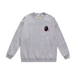 BAPE x Stüssy red logo grey sweatshirt