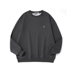 BAPE Ape Head One Point Overdye black Crewneck