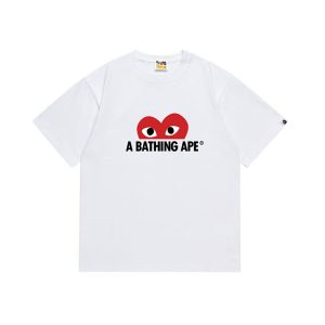 BAPE x CDG white cotton t-shirt