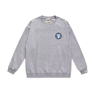 BAPE x Stüssy collaboration grey sweatshirt