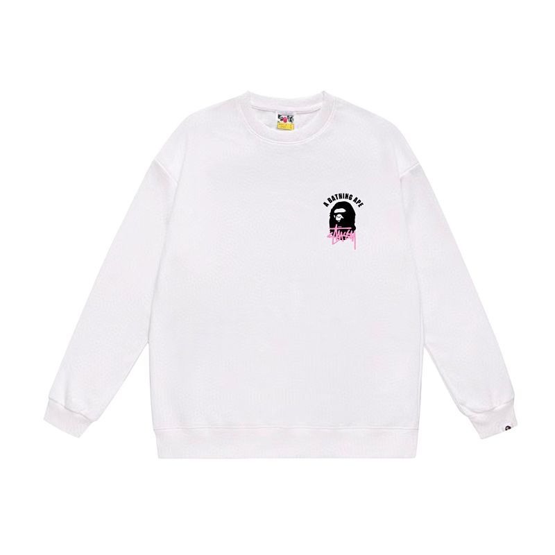 Bathing Ape x Stüssy white sweatshirt Bathing Ape x Stüssy white sweatshirt