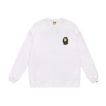 Bathing Ape (BAPE) green logo white long-sleeve