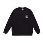 BAPE x Stussy blue logo black sweatshirt
