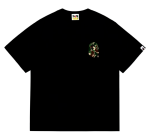 Bathing Ape x Stüssy green logo black shirt
