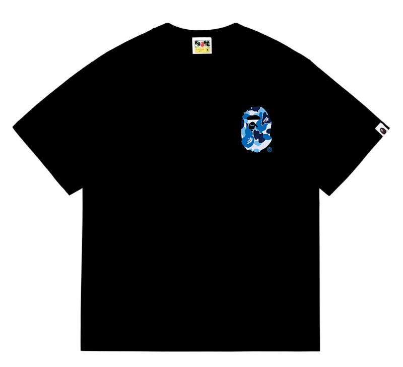 BAPE x Stussy dark blue logo black shirt BAPE x Stussy dark blue logo black shirt