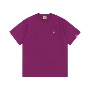 BATHING APE HEAD ONE POINT PATCH purple Tee