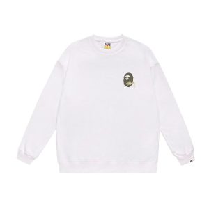 BAPE x Stüssy branded white sweatshirt