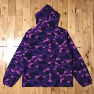 Purple BAPE Color Camo Shark jacket