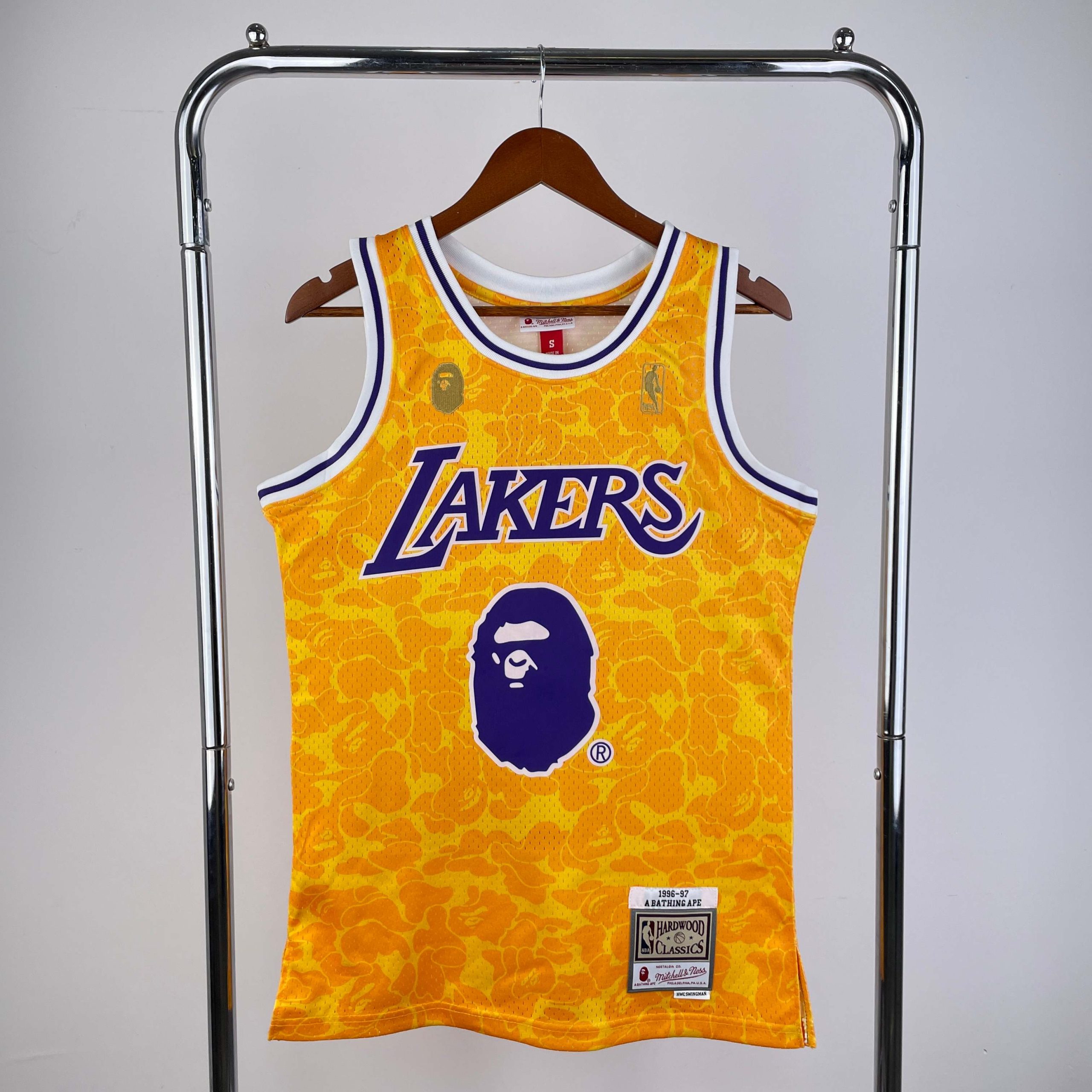 BAPE x Mitchell & Ness Lakers Yellow Shirt BAPE x Mitchell & Ness Lakers Yellow Shirt