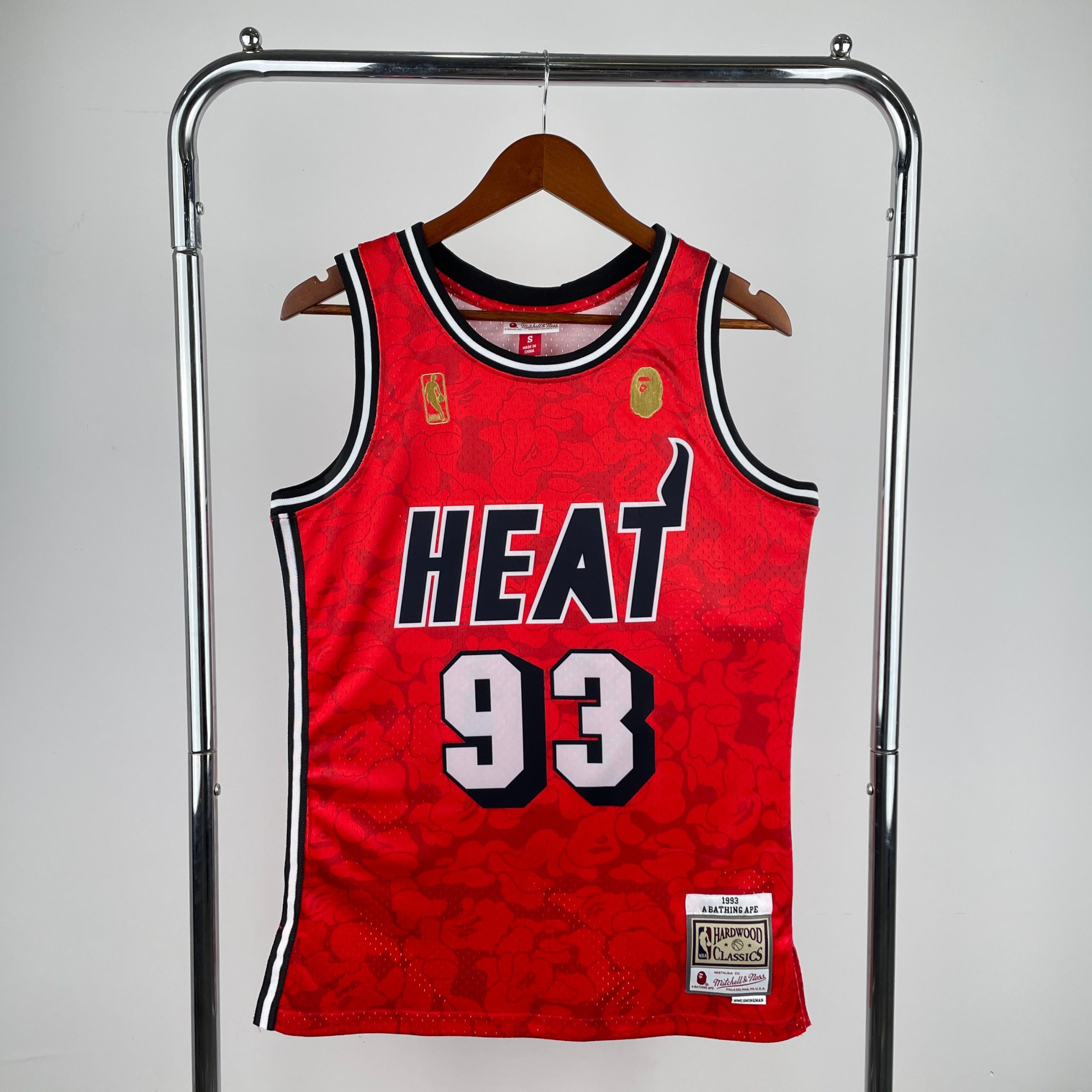 BAPE x Mitchell & Ness Miami Heat Red Shirt BAPE x Mitchell & Ness Miami Heat Red Shirt