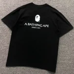 A Bathing Ape Ape Head Chest Logo Black T Shirt