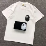 A Bathing Ape Ape Head Chest Logo White T Shirt