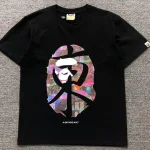 A Bathing Ape Ape Head City Print Black T Shirt