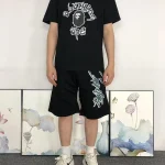 A Bathing Ape Ape Head Graffiti Black T Shirt