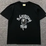 A Bathing Ape Ape Head Graffiti Black T Shirt