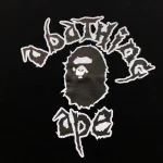 A Bathing Ape Ape Head Graffiti Black T Shirt