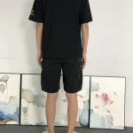 A Bathing Ape Ape Head Green Headphones Black T Shirt