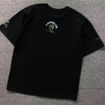 A Bathing Ape Ape Head Green Headphones Black T Shirt