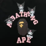 A Bathing Ape Ape Head Kuromi Arch Black T Shirt