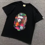 A Bathing Ape Ape Head Neon City Black T Shirt