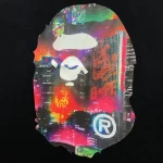 A Bathing Ape Ape Head Neon City Black T Shirt