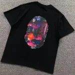 A Bathing Ape Ape Head Neon City Black T Shirt