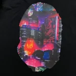 A Bathing Ape Ape Head Neon City Black T Shirt