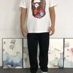A Bathing Ape Ape Head Neon City White T Shirt