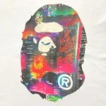 A Bathing Ape Ape Head Neon City White T Shirt